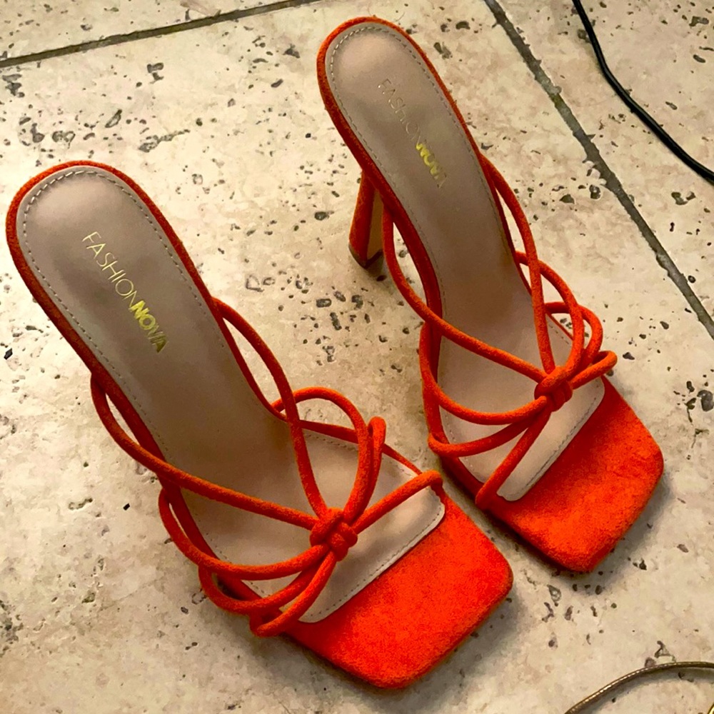 Orange sexy heels